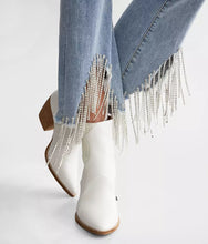 Load image into Gallery viewer, Rhinestone Fringe Jeans
