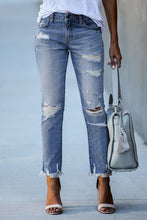 Load image into Gallery viewer, Distressed Boyfriend Jeans
