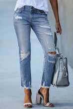 Load image into Gallery viewer, Distressed Boyfriend Jeans
