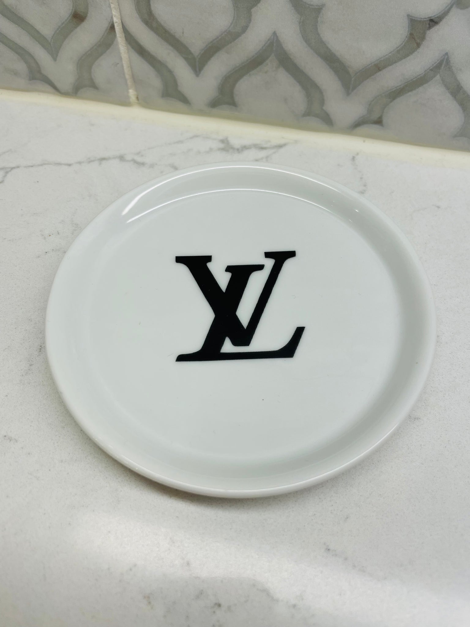 Louis Vuitton Coasters Monogram Logo LV Rose Pink Plexiglass