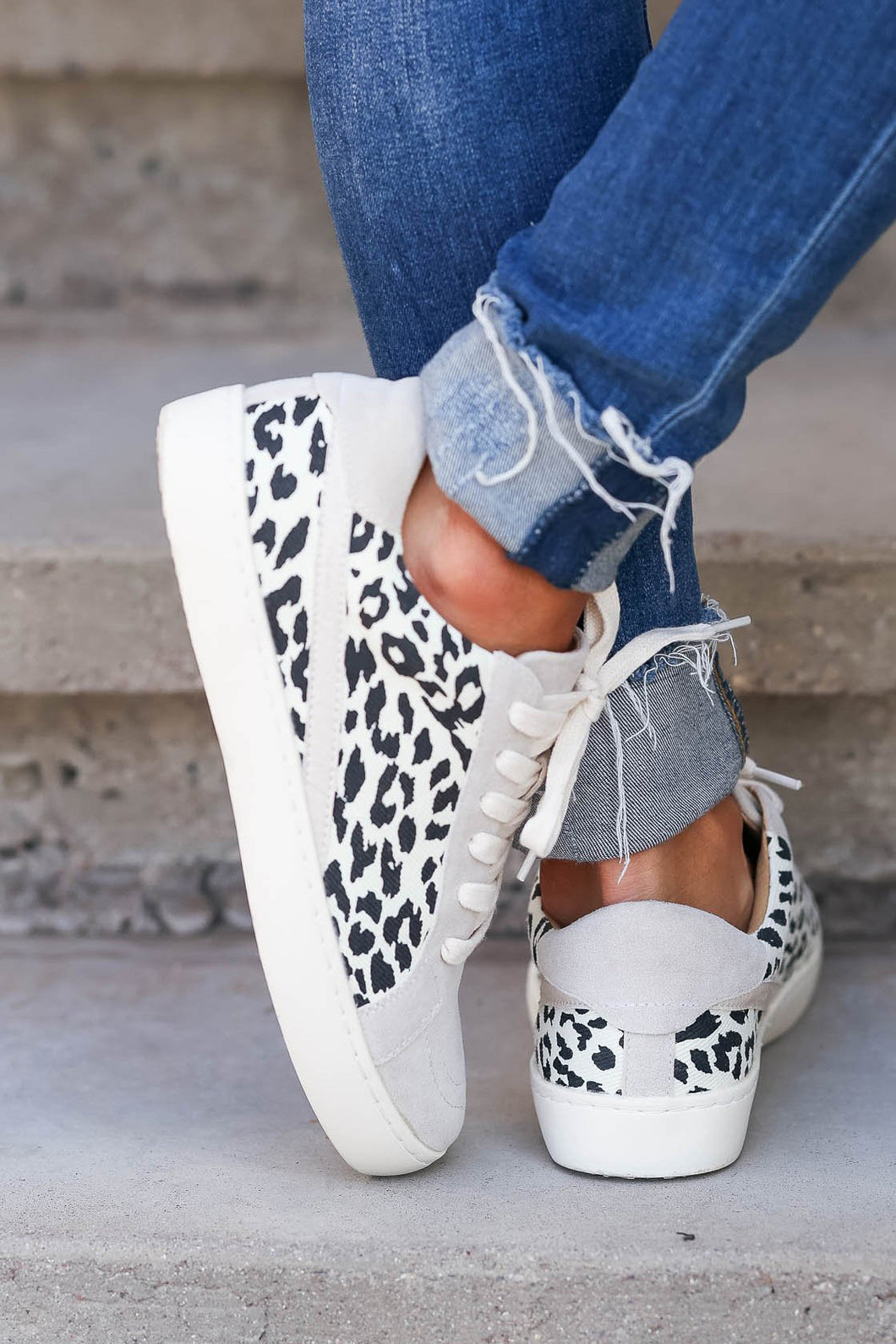 Grey Leopard Sneakers