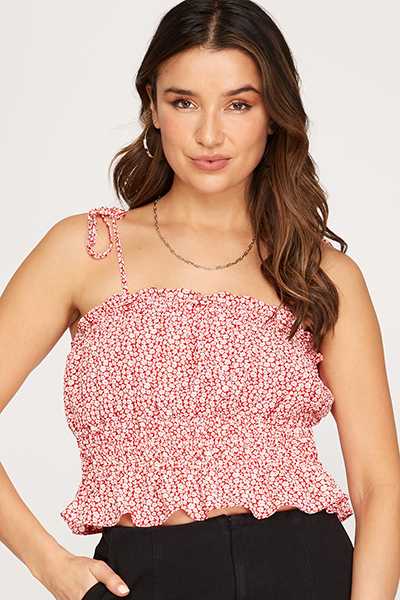 Red Floral Cami